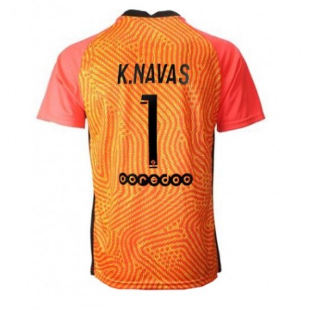 Billiga Fotbollströjor Paris Saint-Germain Keylor Navas 1 Målvakt Hemma tröja 2020/21 Kortärmad